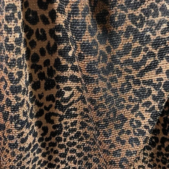 Sparkly Cheetah Print Spaghetti Strap Top Sz Small - Picture 2 of 4